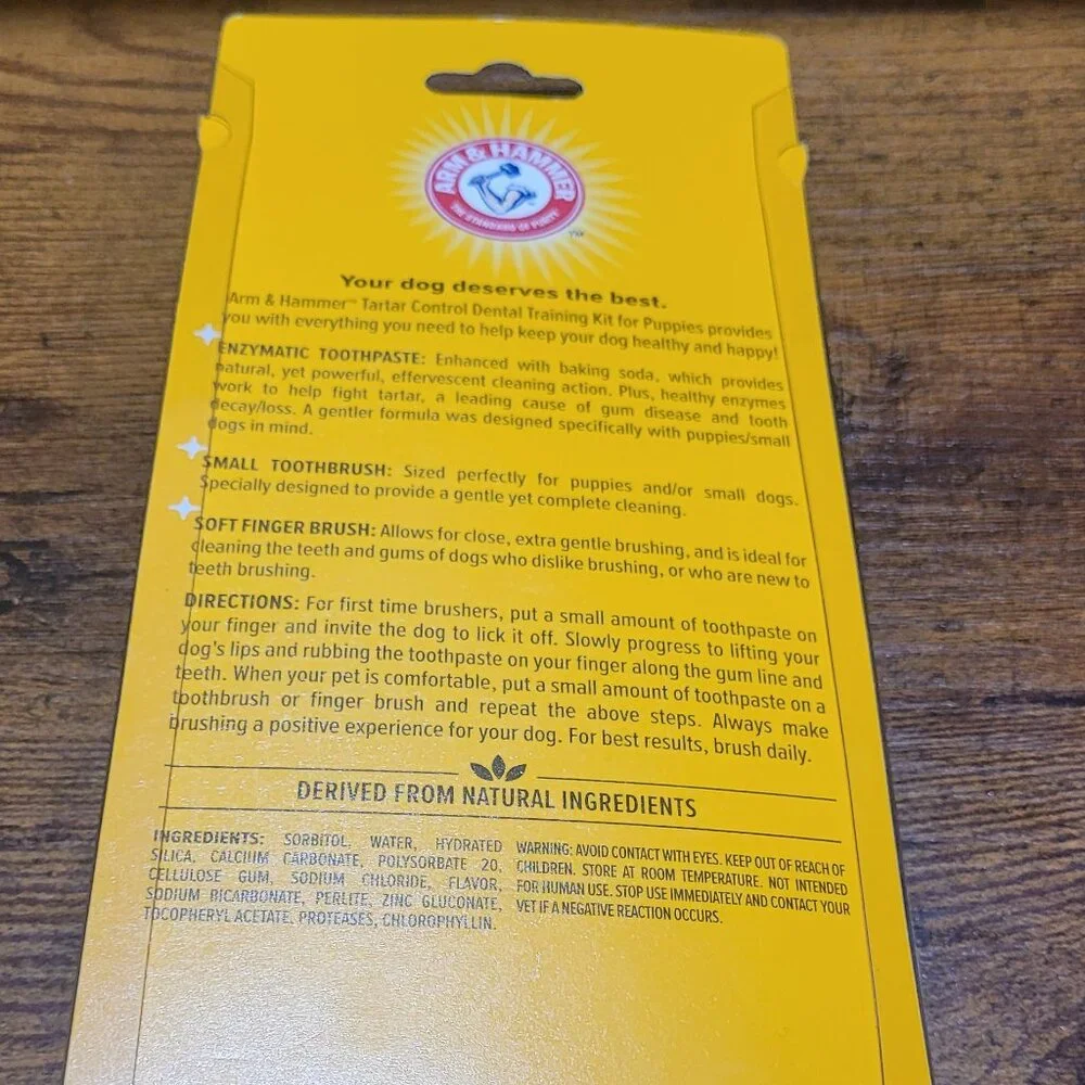 Arm & Hammer Dental Training Kit for Puppies Vanilla Ginger Flavor